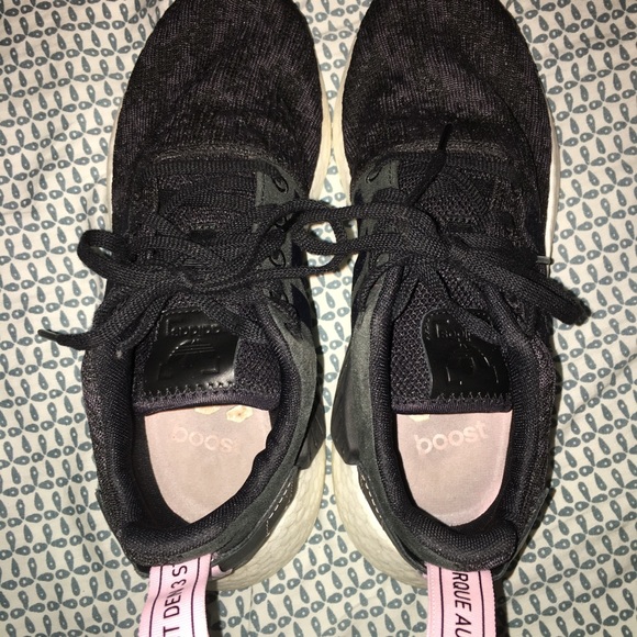 Black and Pink Adidas NMD_R2 Sneakers - Picture 8 of 8